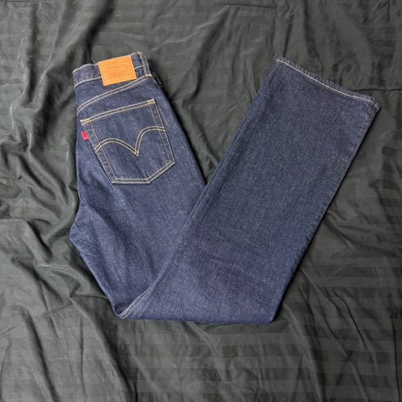 Levi's Deep Indigo Ribcage Bootcut Flare Jeans - Picture 9 of 9